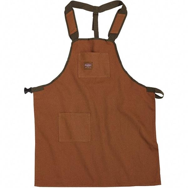 Bucket Boss - 30 to 52" Waist Apron - 2 Pocket, Brown/Green, Canvas - All Tool & Supply