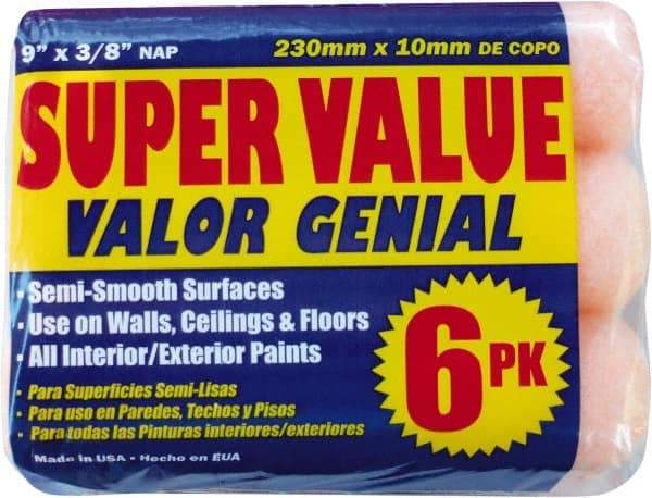 Premier Paint Roller - 3/8" Nap, 9" Wide Paint General Purpose Roller Cover - Medium Texture, Polyester - All Tool & Supply