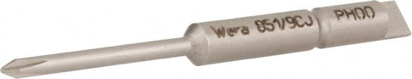 Wera - 4mm Drive #00 Point Precision Phillips Bit - All Tool & Supply