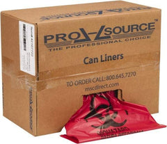 PRO-SOURCE - 45 Gal Capacity, Red, Hazardous Waste Bag - 1.3 mil Thick x 40" Wide x 47" High, Roll - All Tool & Supply