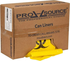 PRO-SOURCE - 33 Gal Capacity, Yellow, Hazardous Waste Bag - 1.3 mil Thick x 33" Wide x 39" High, Roll - All Tool & Supply