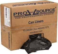 PRO-SOURCE - 1.5 mil Thick, Heavy-Duty Trash Bags - Linear Low-Density Polyethylene (LLDPE), Flat Pack Dispenser, 40" Wide x 46" High, Black - All Tool & Supply