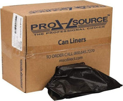 PRO-SOURCE - 1.5 mil Thick, Heavy-Duty Trash Bags - Linear Low-Density Polyethylene (LLDPE), Flat Pack Dispenser, 38" Wide x 58" High, Black - All Tool & Supply