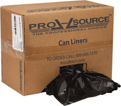 PRO-SOURCE - 2 mil Thick, Heavy-Duty Trash Bags - Linear Low-Density Polyethylene (LLDPE), Flat Pack Dispenser, 43" Wide x 47" High, Black - All Tool & Supply