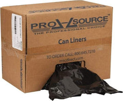 PRO-SOURCE - 1.65 mil Thick, Heavy-Duty Trash Bags - Linear Low-Density Polyethylene (LLDPE), Flat Pack Dispenser, 38" Wide x 58" High, Black - All Tool & Supply