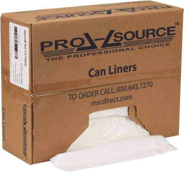 PRO-SOURCE - 1.5 mil Thick, Heavy-Duty Trash Bags - Hexene Resins, Roll Dispenser, 43" Wide x 47" High, Clear - All Tool & Supply