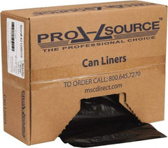 PRO-SOURCE - 1.1 mil Thick, Heavy-Duty Trash Bags - Hexene Resins, Roll Dispenser, 38" Wide x 58" High, Black - All Tool & Supply