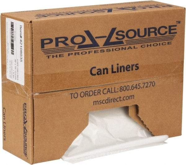 PRO-SOURCE - 1.1 mil Thick, Heavy-Duty Trash Bags - Hexene Resins, Roll Dispenser, 38" Wide x 58" High, Clear - All Tool & Supply