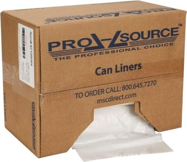 PRO-SOURCE - 1.1 mil Thick, Heavy-Duty Trash Bags - Hexene Resins, Roll Dispenser, 33" Wide x 39" High, Clear - All Tool & Supply