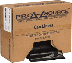 PRO-SOURCE - 1.1 mil Thick, Heavy-Duty Trash Bags - Hexene Resins, Roll Dispenser, 30" Wide x 36" High, Black - All Tool & Supply