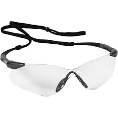 KleenGuard - Clear Lenses, Frameless Safety Glasses - Scratch Resistant, Gunmetal Nylon Frame, Size Universal, Wrap Around - All Tool & Supply