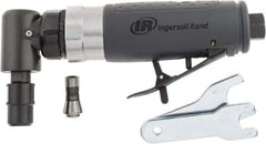 Ingersoll-Rand - 1/4" Collet, Angle Handle, Straight Air Die Grinder - 20,000 RPM, Rear Exhaust, 23 CFM, 0.33 hp, 1/4" Inlet - All Tool & Supply