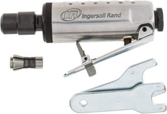 Ingersoll-Rand - 1/4" Collet, Straight Handle, Angle Air Die Grinder - 28,000 RPM, Front Exhaust, 24 CFM, 0.25 hp, 1/4" Inlet - All Tool & Supply