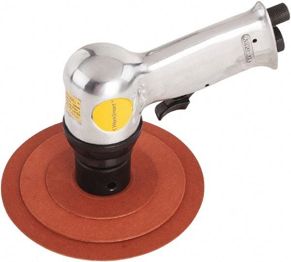 Value Collection - 16,000 OPM, 4 CFM Air Consumption, 90 psi Air Pressure, Palm Air Orbital Sander - Round Pad, 1/4 NPT Inlet - All Tool & Supply