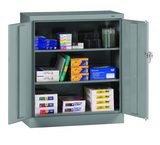 36"W x 18"D x 42"H Counter High Welded Set Up Storage Cabinet, 2 Adj. shelves, w/Raised Bottom - All Tool & Supply