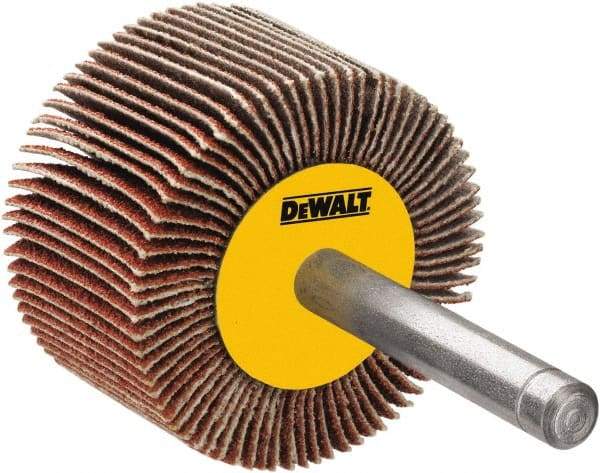 DeWALT - 4-1/2" Diam, 80 Grit Aluminum Oxide Unmounted Flap Wheel - 5/8-11 Thread, 1-1/8" Wide, Coated, Medium Grade, 13,300 Max RPM - All Tool & Supply