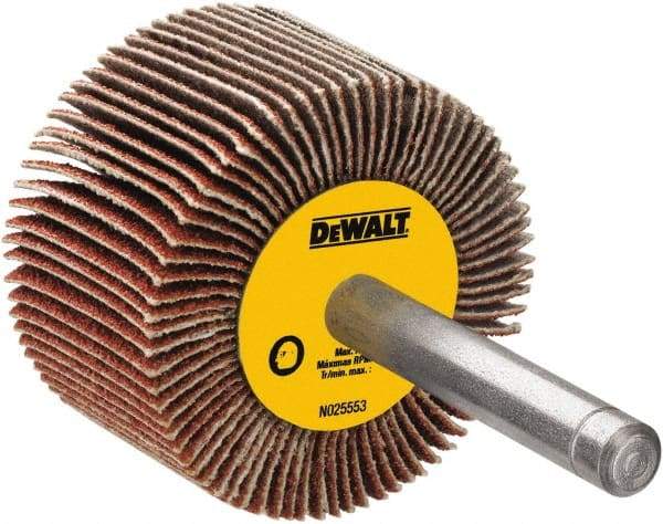 DeWALT - 6-1/2" Diam, 60 Grit Aluminum Oxide Unmounted Flap Wheel - 1" Hole, 1" Wide, Coated, Medium Grade, 5,800 Max RPM - All Tool & Supply