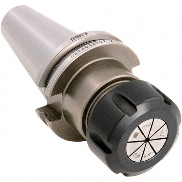 Techniks - 1/8 to 1.023" Capacity, 4" Projection, CAT50 Taper Shank, ER40 Collet Chuck - 8" OAL - Exact Industrial Supply