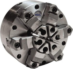 Buck Chuck Company - 6 Jaws, 12" Diam, Self Centering Manual Lathe Chuck - Plain Back Mount Spindle, Adjustable, Reversible, 1,100 Max RPM, 4-1/16" Through Hole Diam, Cast Iron - All Tool & Supply