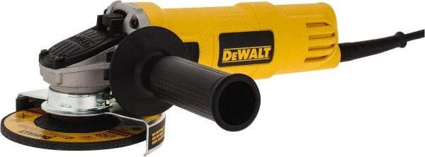 DeWALT - 4-1/2" Wheel Diam, 12,000 RPM, Corded Angle & Disc Grinder - 5/8-11 Spindle, 120 Volts, 7 Amps - All Tool & Supply