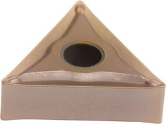 Sumitomo - TNMG331 ESU Grade T3000Z Cermet Turning Insert - TiN/AlN Finish, 60° Triangle, 3/8" Inscr Circle, 3/16" Thick, 1/64" Corner Radius - All Tool & Supply