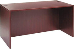 ALERA - Woodgrain Laminate Desk Shell - 59-1/8" Wide x 29-1/2" Deep x 29-5/8" High, Mahogany - All Tool & Supply