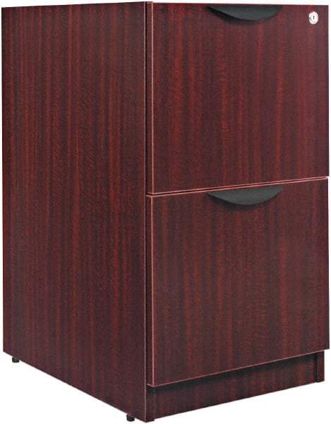 ALERA - 15-5/8" Wide x 28-1/2" High x 28-1/2" Deep, 2 Drawer Full Pedestal - Woodgrain Laminate, Mahogany - All Tool & Supply