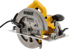 DeWALT - 15 Amps, 7-1/4" Blade Diam, 5,200 RPM, Electric Circular Saw - 120 Volts, 5/8" Arbor Hole, Right Blade - All Tool & Supply