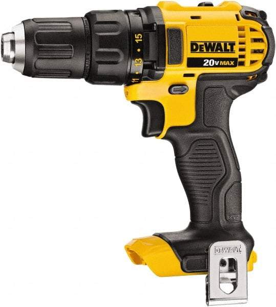 DeWALT - 20 Volt 1/2" Chuck Pistol Grip Handle Cordless Drill - 0-600 & 0-2000 RPM, Keyless Chuck, Reversible, Lithium-Ion Batteries Not Included - All Tool & Supply