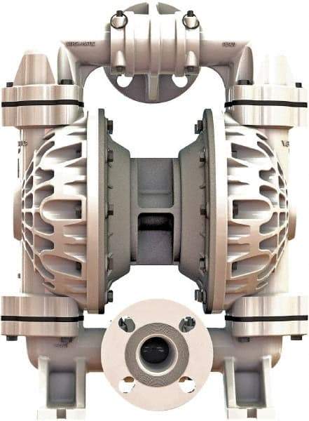 Versa-Matic - 1-1/4 \x96 1-1/2 NPT, Air Operated Diaphragm Pump - Santoprene Diaphragm, Polypropylene Housing - All Tool & Supply