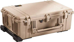 Pelican Products, Inc. - 20-15/32" Wide x 12-29/64" High, Clamshell Hard Case - Tan, Polyethylene - All Tool & Supply