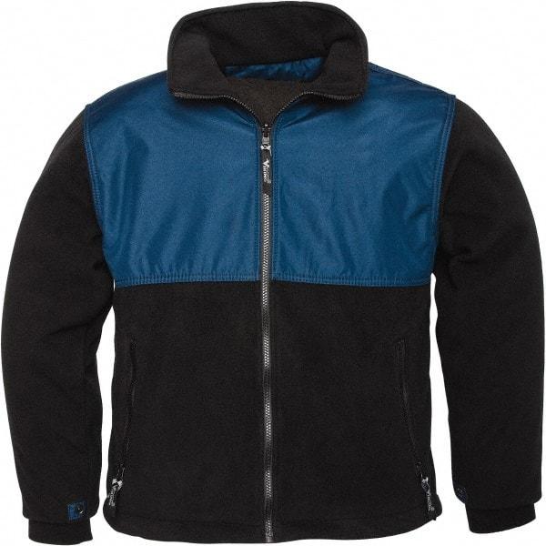 Viking - Size L Cold Weather Jacket - Black, Navy, Polyester & PVC & Fleece, Zipper Closure, 43" Chest - All Tool & Supply