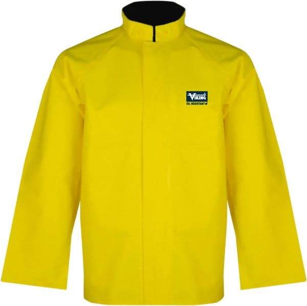 Viking - Size 3XL, Yellow, Chemical, Rain, Wind Resistant Jacket - 55" Chest - All Tool & Supply