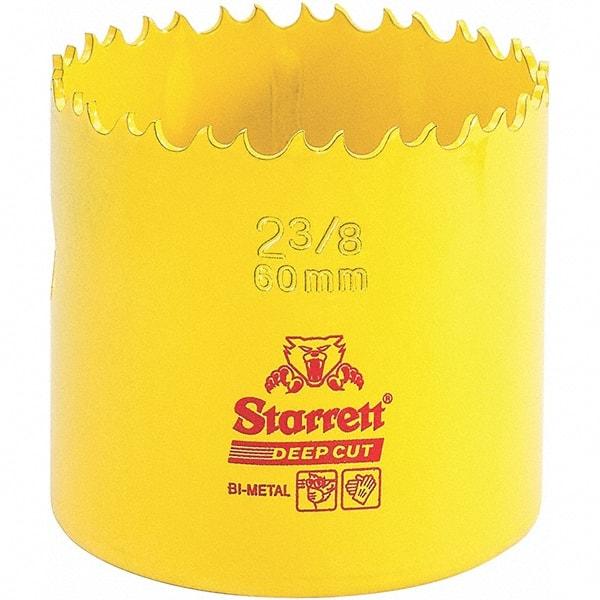 Starrett - 2-3/8" Diam, 2" Cutting Depth, Hole Saw - Steel Saw, Toothed Edge - All Tool & Supply