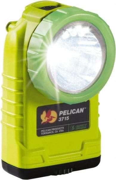 Pelican Products, Inc. - White LED Bulb, 233 Lumens, Right Angle Flashlight - Yellow Plastic Body, 4 AA Alkaline Batteries Not Included - All Tool & Supply