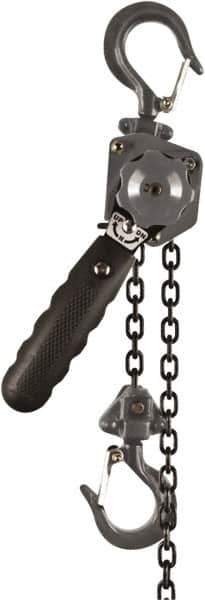 Jet - 500 Lb Lifting Capacity, 5' Lift Height, Puller Hoist - Made from Chain, 60 Lb Avg Pull to Lift Rated Load - All Tool & Supply