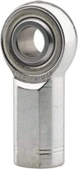 Made in USA - 1" ID, 2-3/4" Max OD, 76,205 Lb Max Static Cap, Plain Female Spherical Rod End - 1-1/4 - 12 LH, 0.469" Shank Diam, 2-1/8" Shank Length, Alloy Steel with Steel Raceway - All Tool & Supply