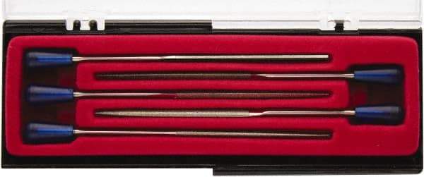 Value Collection - 5 Piece Diamond Pattern File Set - Set Includes Comprise, Square, Half Round, Round - All Tool & Supply