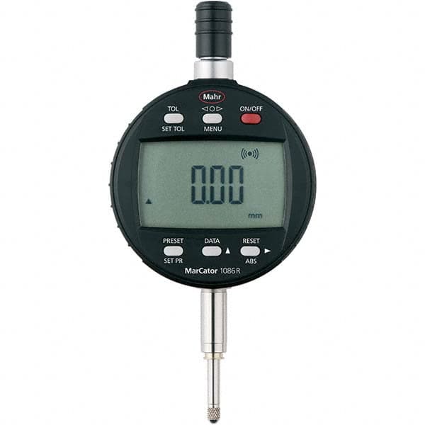 Electronic Drop Indicator: 0 to 12.5 mm Range Accurate to 0.0200 mm, Flat Back, Calibrated