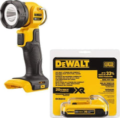 DeWALT - 20 Volts, 110 Lumens, Cordless Flashlight - White, 11 hr Run Time - All Tool & Supply