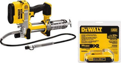 DeWALT - 10,000 Max psi, Flexible Battery-Operated Grease Gun - 16 oz Capacity, Bulk & Cartridge Fill, Includes Shoulder Strap & Battery - All Tool & Supply