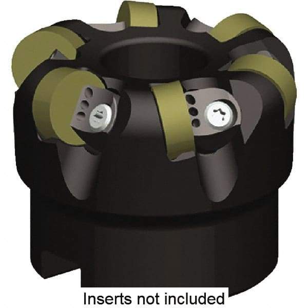 Kennametal - 2-1/2" Cut Diam, 1/4" Max Depth, 3/4" Arbor Hole, 6 Inserts, RNGN120400 Insert Style, Indexable Copy Face Mill - KCRA Cutter Style, 20,300 Max RPM, 1-3/4 High, Series KCRA - All Tool & Supply