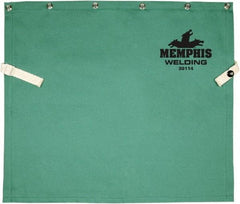 MCR Safety - Size 14 x 22, 14" Long, Flame Resistant, Bib Apron - Cotton, 9 oz, Green - All Tool & Supply