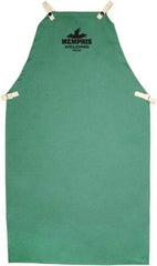 MCR Safety - 24 x 42" Flame Resistant/Retardant & Welding Bib Apron - Cotton, 9 oz Material, Green, Snap Closure - All Tool & Supply