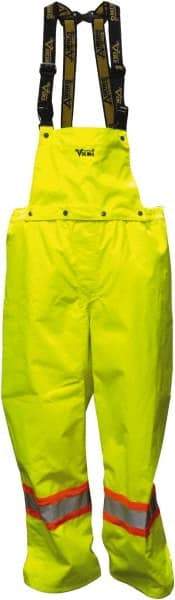 Viking - Size 2XL, High Visibility Lime, Rain, Cold Weather Bib Overall - No Pockets - All Tool & Supply