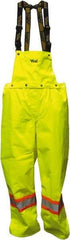 Viking - Size 2XL, High Visibility Lime, Rain, Cold Weather Bib Overall - No Pockets - All Tool & Supply