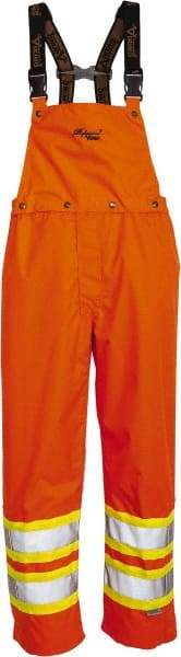 Viking - Size S, High Visibility Orange, Rain, Wind Resistant Bib Overall - No Pockets - All Tool & Supply