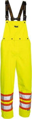 Viking - Size 2XL, High Visibility Yellow, Rain, Wind Resistant Bib Overall - No Pockets - All Tool & Supply