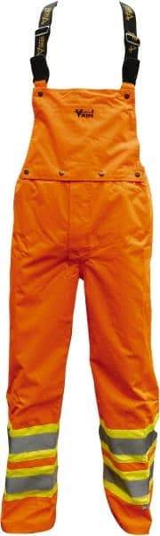 Viking - Size 2XL, High Visibility Orange, Rain, Wind Resistant Bib Overall - No Pockets - All Tool & Supply