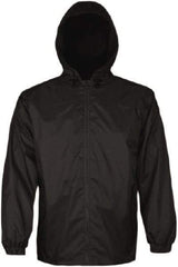 Viking - Size M, Black, Rain, Wind Resistant Jacket - 40" Chest, 2 Pockets, Attached Hood - All Tool & Supply